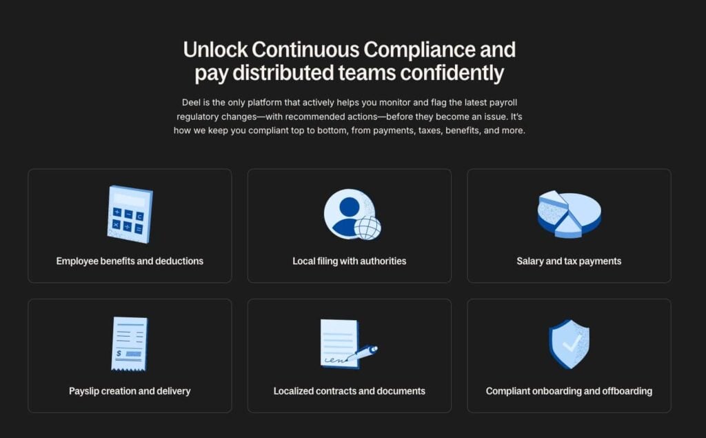 Deel payroll management