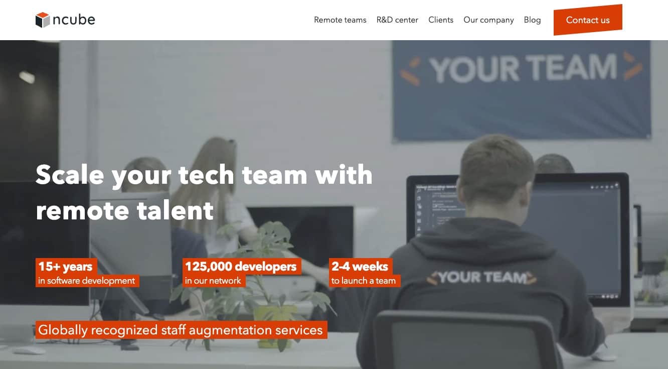 nCube, a nearshore development company offering skilled engineering teams.