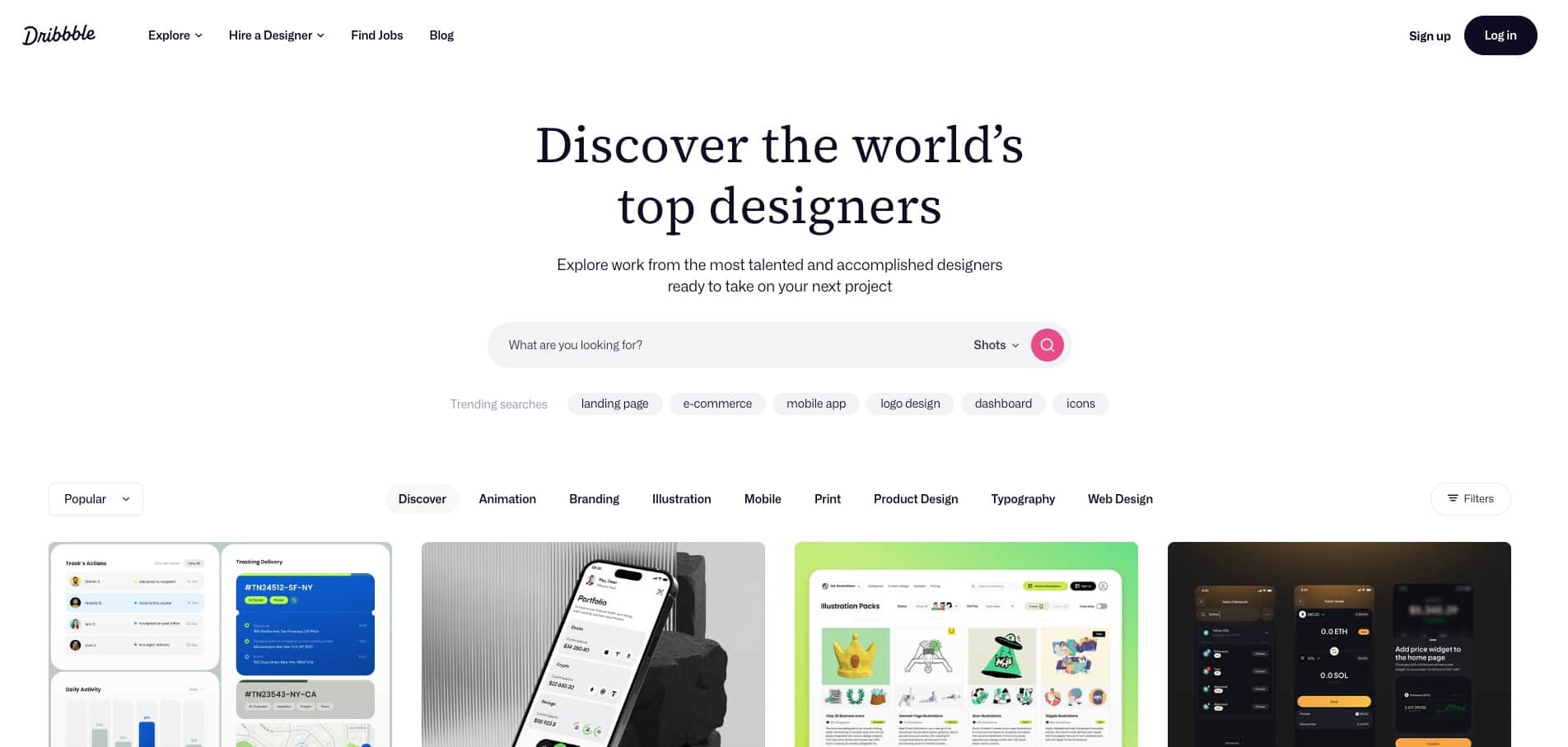 Dribbble showcases creative portfolios, making it easy to find freelance designers for visually compelling projects.