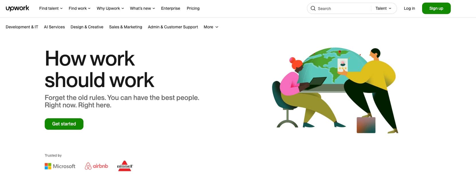 Upwork connects businesses with freelancers worldwide, offering a wide range of skills and a robust bidding system.