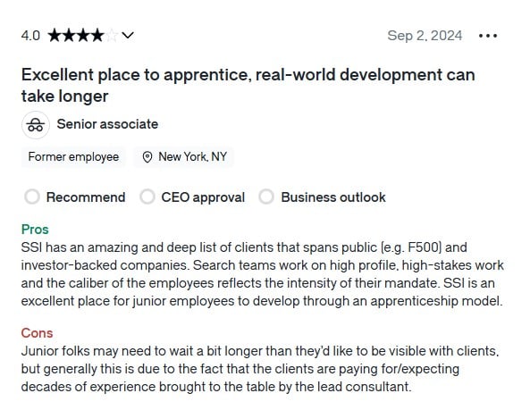 Glassdoor Spencer Stuart review