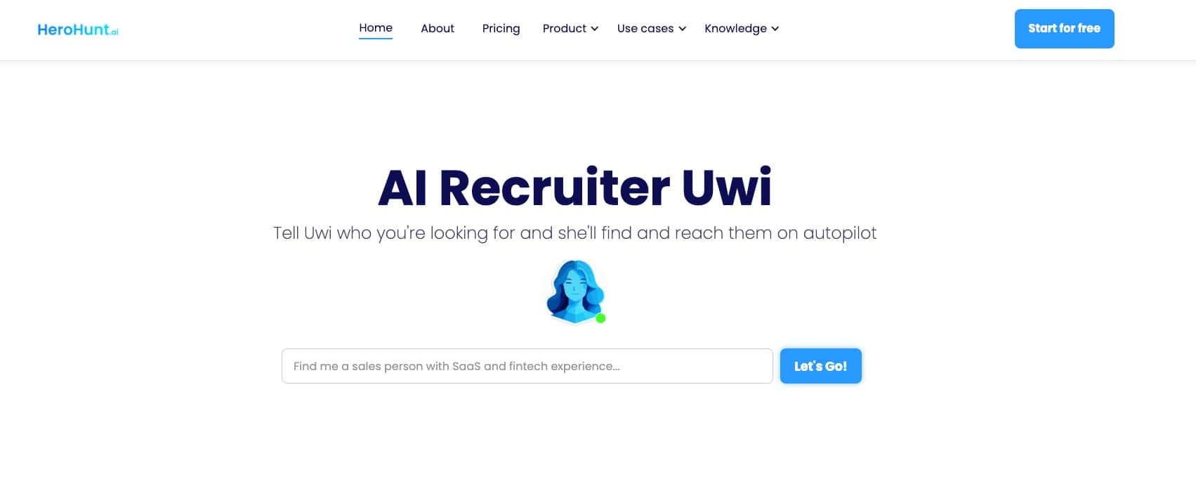 HeroHunt – AI recruiting platform designed to find passive candidates by searching profiles across multiple online sources.