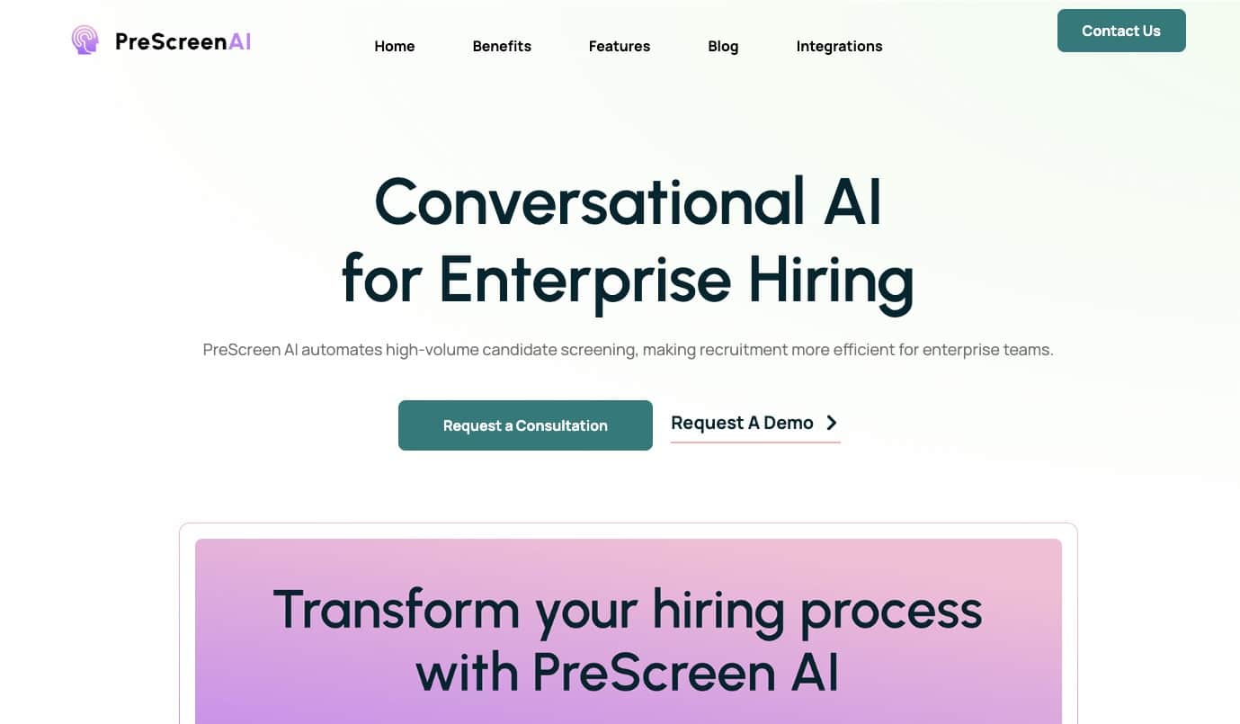 PreScreen AI – AI-based pre-employment screening tool that evaluates resumes and predicts candidate suitability.