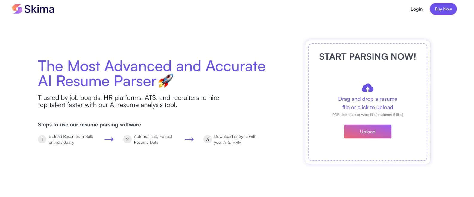 Skima – AI recruitment platform specializing in job description optimization and candidate matching.