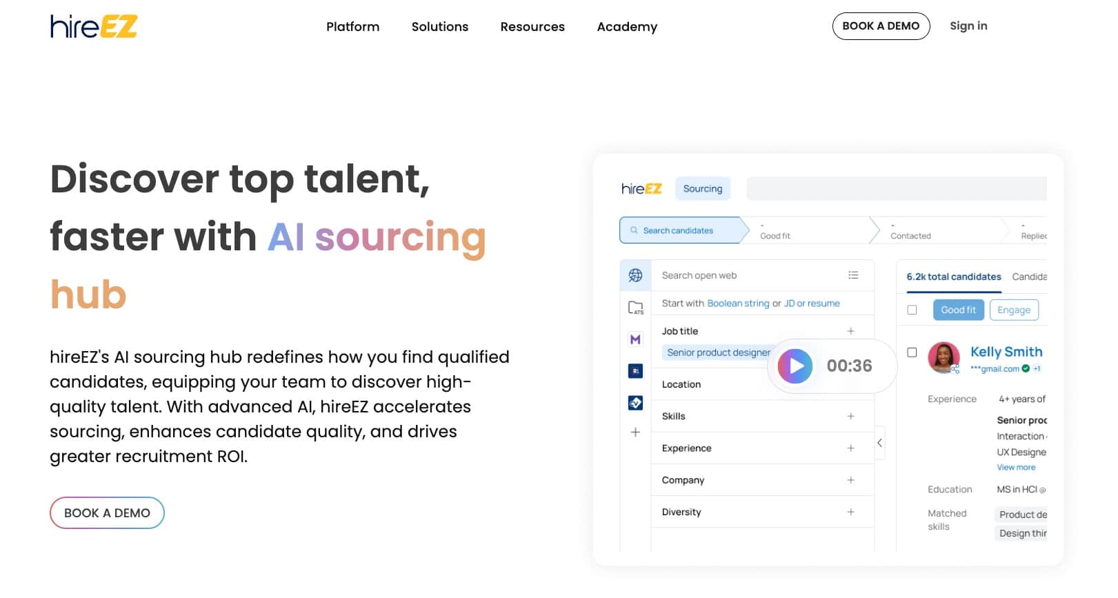 hireEZ – AI recruiting platform offering candidate sourcing, outreach automation, and data-driven insights.