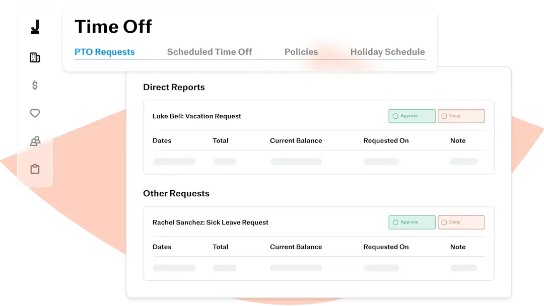 Justworks HR Tools Time Off