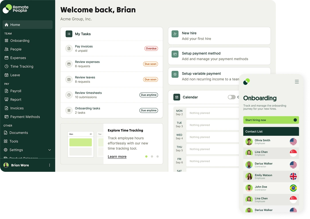 Home bnr - Employer of Record Service