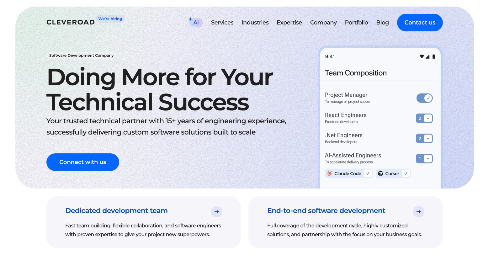 Cleveroad Homepage