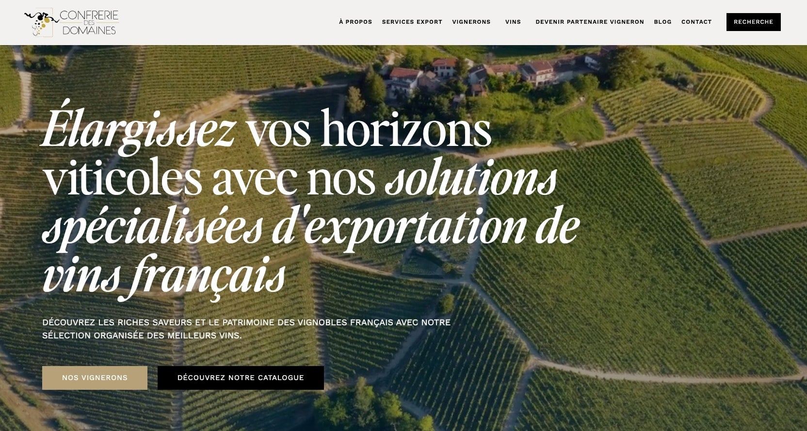 Confrérie des Domaines homepage