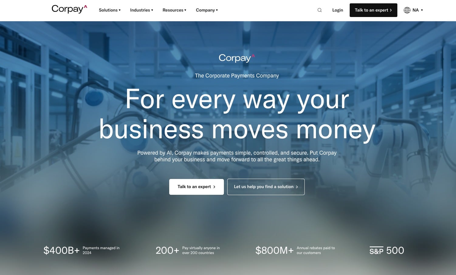 Corpay homepage