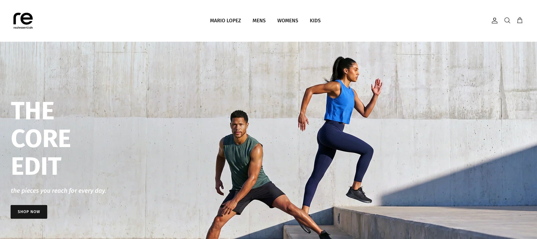 Real Essentials homepage
