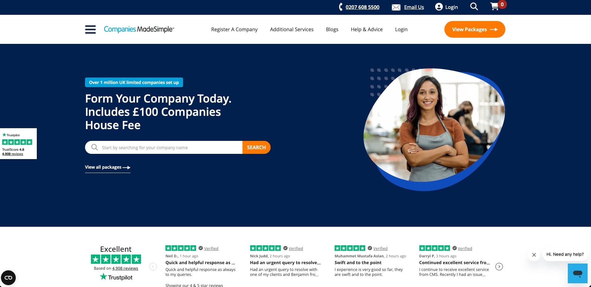 Companies Made Simple homepage
