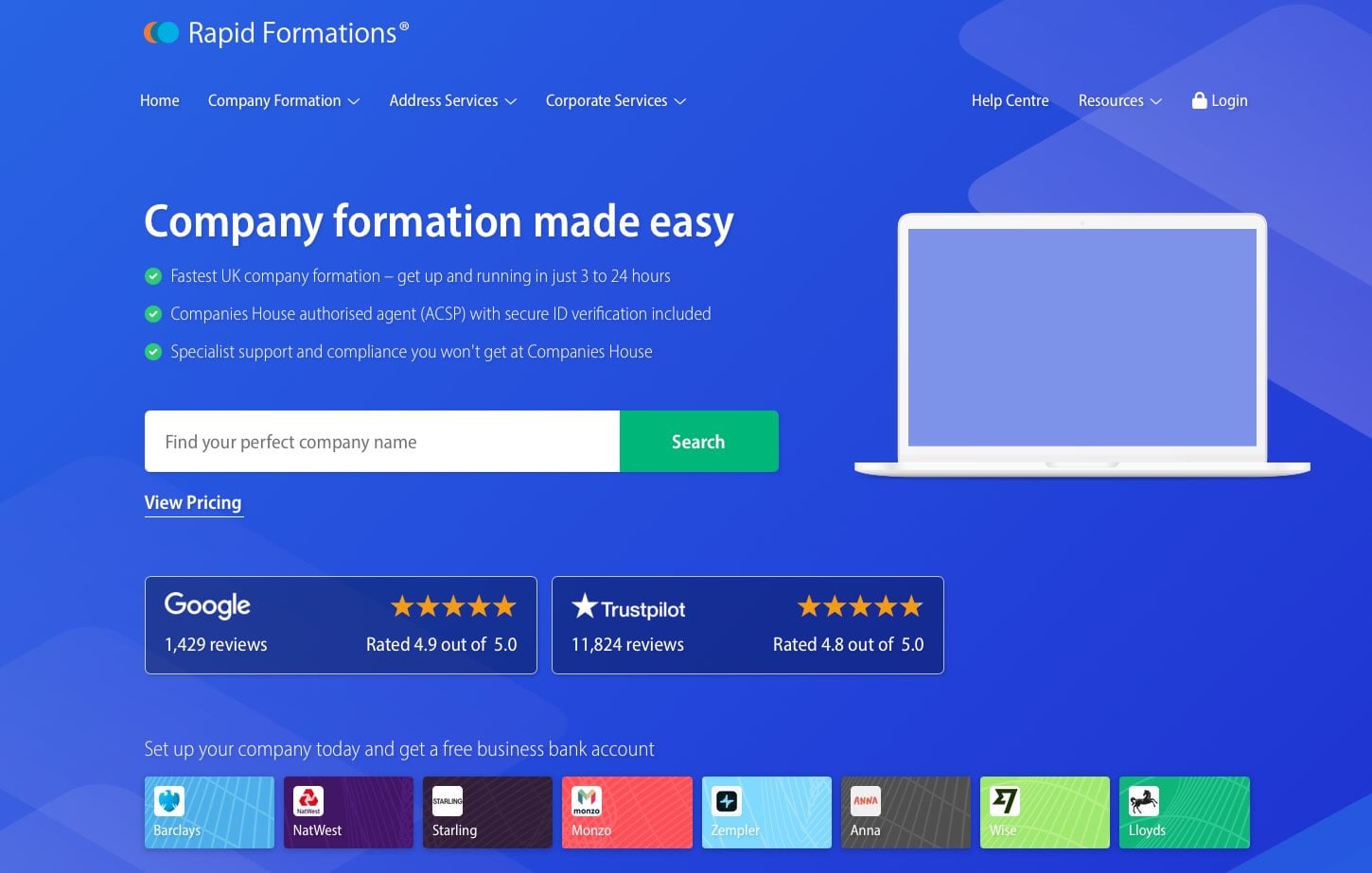 Rapid Formations homepage